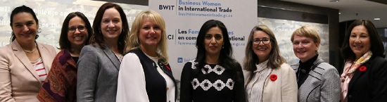 BWIT team with Manjit Minhas (centre), co-star of CBC’s Dragon’s Den.